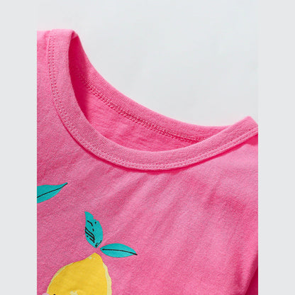 MyKids-USA® Kids’ Fruits Cartoon Pattern Short Sleeves T-shirt in European and American Style