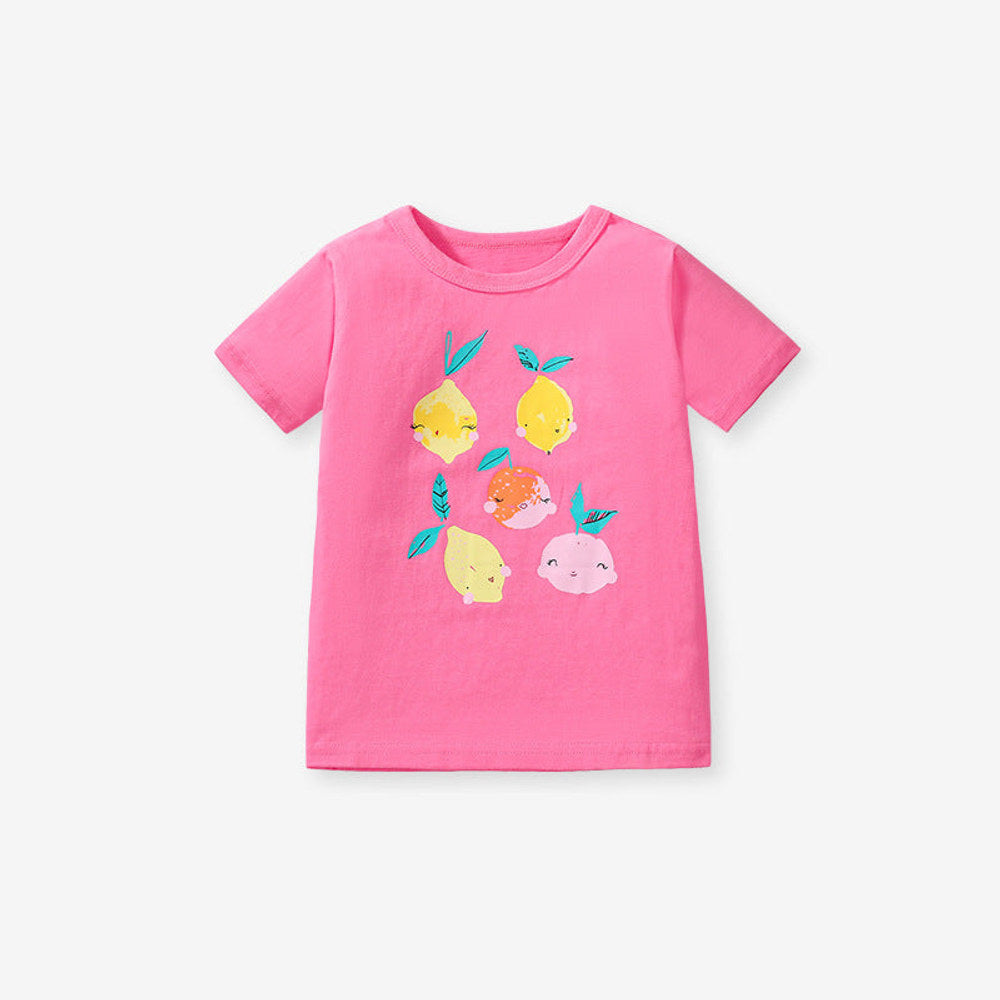 MyKids-USA® Kids’ Fruits Cartoon Pattern Short Sleeves T-shirt in European and American Style