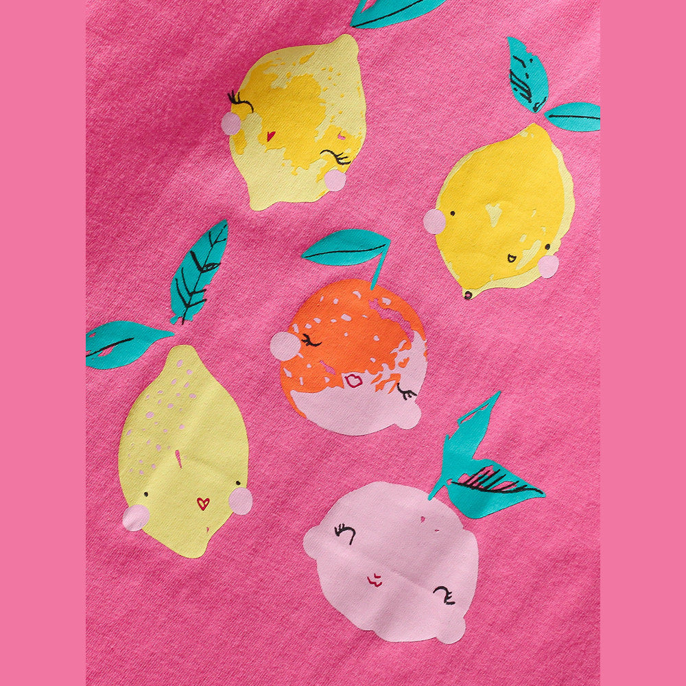 MyKids-USA® Kids’ Fruits Cartoon Pattern Short Sleeves T-shirt in European and American Style