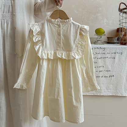 MyKids-USA® Vintage Embroidered Pattern Long-sleeved Dress for Stylish Girls