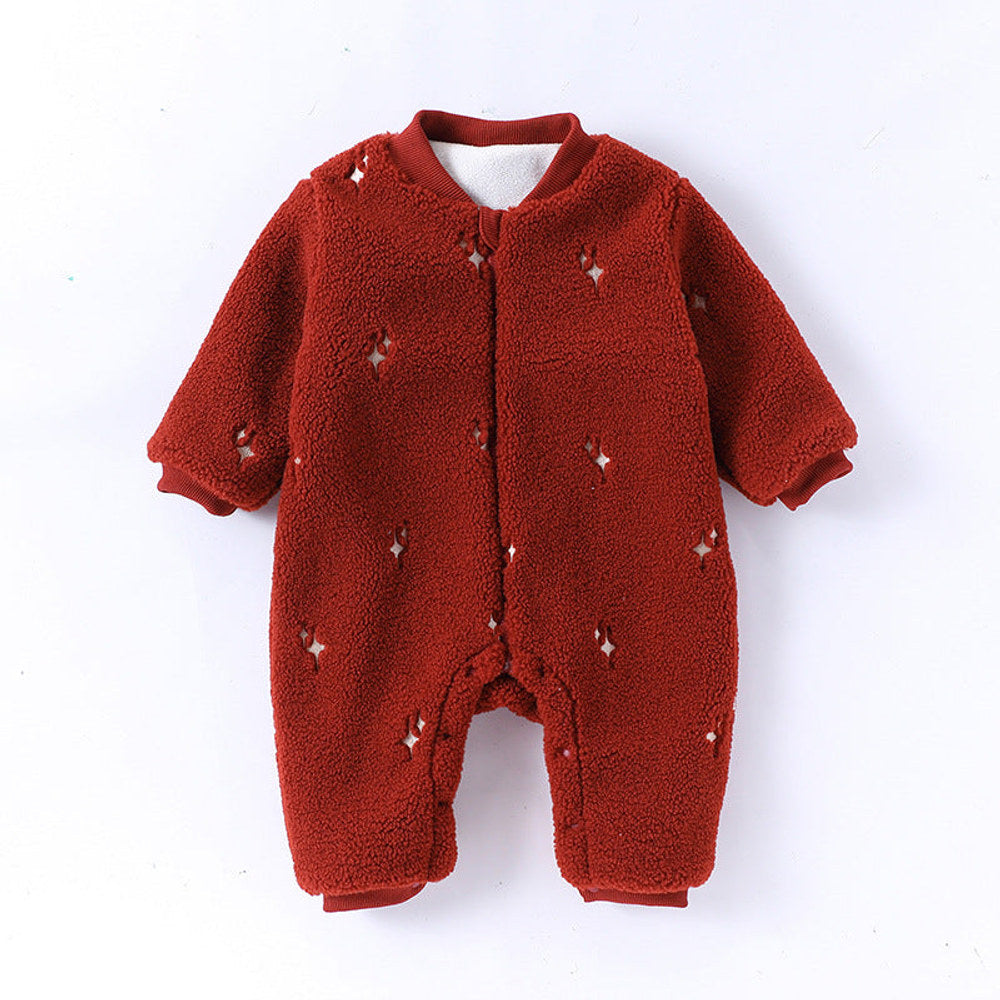MyKids-USA® Unisex Baby’s Warm Fleece-lined Starlight Pattern Rompers