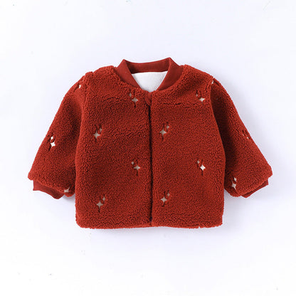 MyKids-USA® Unisex Baby’s Warm Fleece-lined Starlight Pattern Rompers