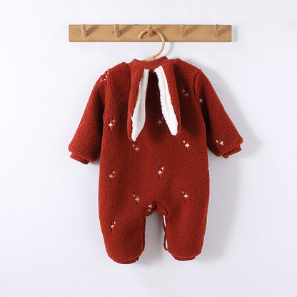 MyKids-USA® Unisex Baby’s Warm Fleece-lined Starlight Pattern Rompers
