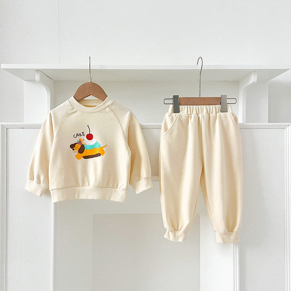 MyKids-USA® Kids Unisex Cute Cartoon Pattern Long Sleeves Top Pullover and Pants clothing Set