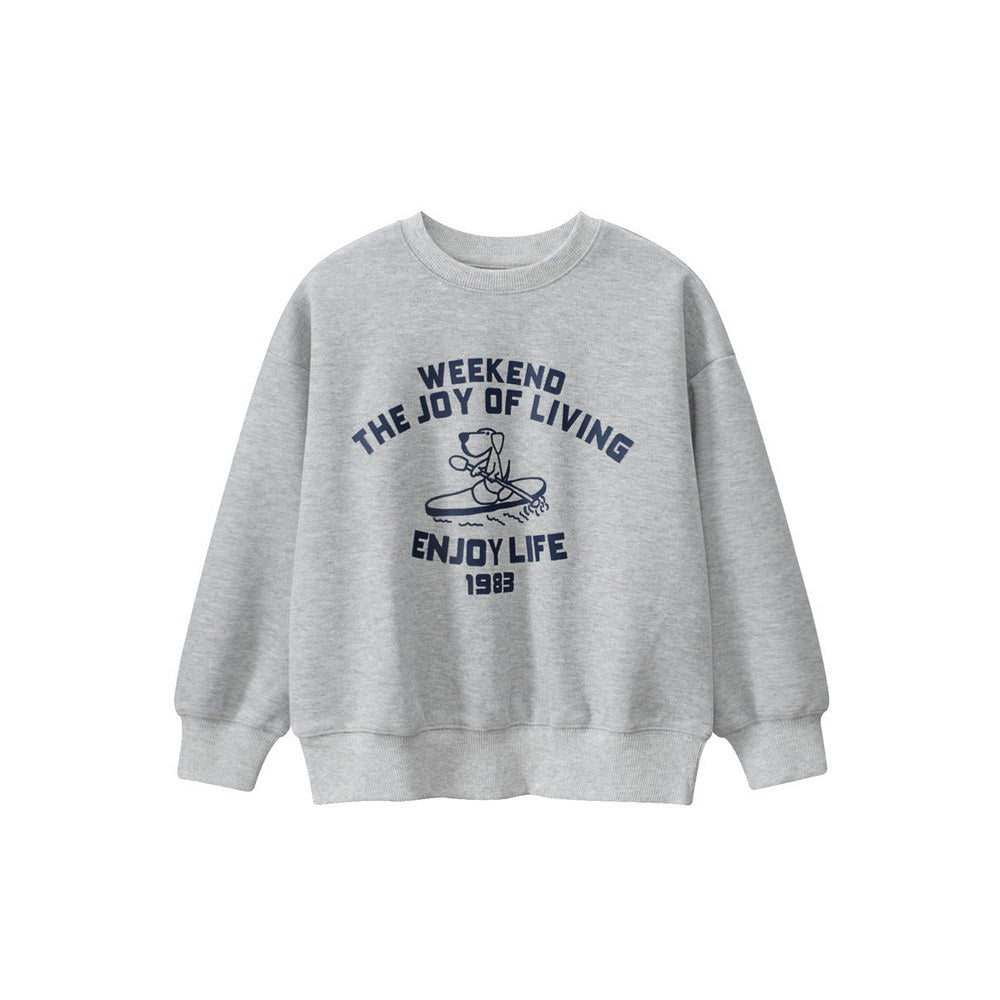 MyKids-USA® Kids Letters Printed Pattern Crew Neck Long Sleeves Warm Cozy Pullover