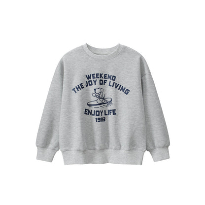MyKids-USA® Kids Letters Printed Pattern Crew Neck Long Sleeves Warm Cozy Pullover