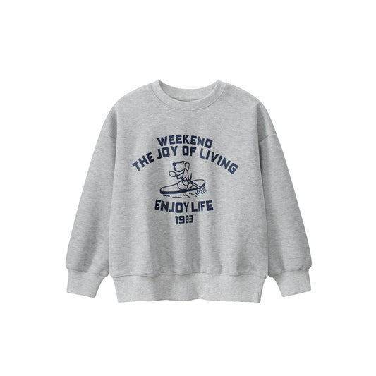 MyKids-USA® Kids Letters Printed Pattern Crew Neck Long Sleeves Warm Cozy Pullover