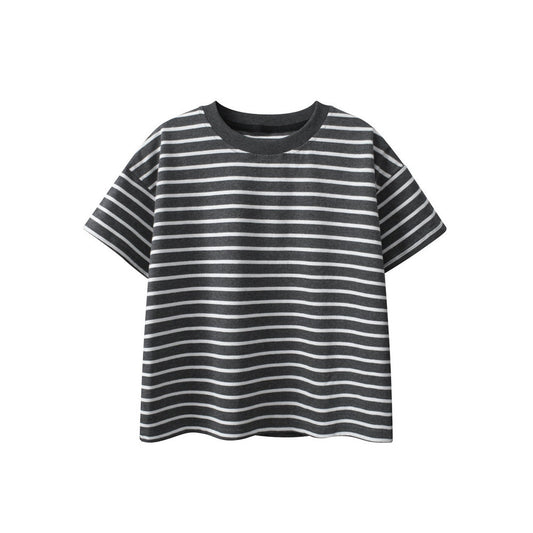 MyKids-USA® Arrival Children Boys’ Casual Striped Short Sleeves T-shirt in European and American Style for Summer