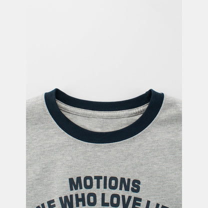 MyKids-USA® Letters Print Kids’ T-Shirt in European and American Style
