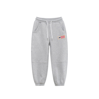 MyKids-USA® Modern Casual Kids Versatile Letters and Striped Logo Sportswear Pants