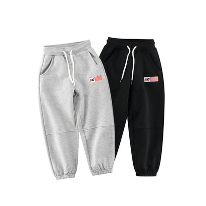 MyKids-USA® Modern Casual Kids Versatile Letters and Striped Logo Sportswear Pants