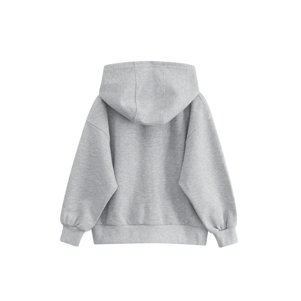 MyKids-USA® European and American Style Kids’ Outerwear: Letters Print Long Sleeves Zip-up Hooded Coat for Children