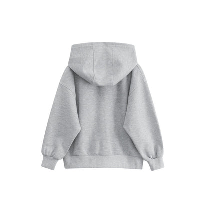 MyKids-USA® European and American Style Kids’ Outerwear: Letters Print Long Sleeves Zip-up Hooded Coat for Children