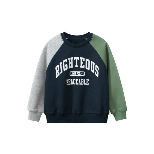 MyKids-USA® Kids Letters Printed Pattern Crew Neck Long Sleeves Warm Cozy Pullover