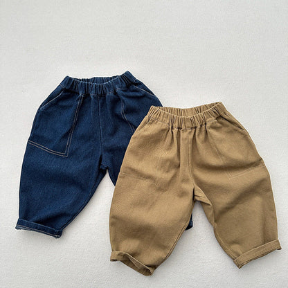 MyKids-USA® Modern Casual Unisex Denim Loose Pants