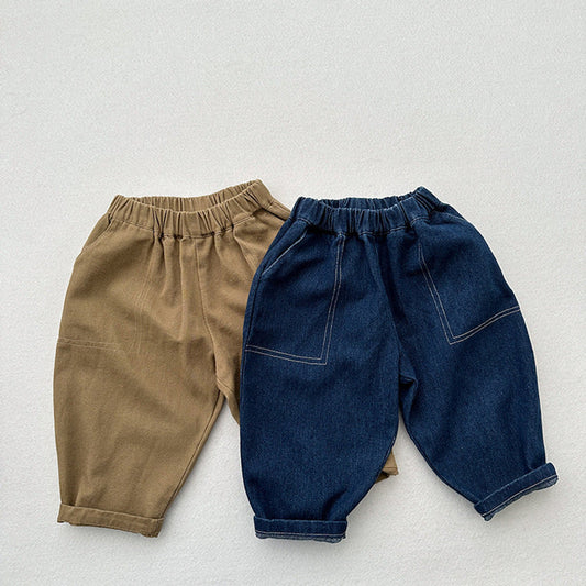 MyKids-USA® Modern Casual Unisex Denim Loose Pants
