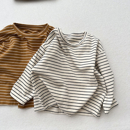 MyKids-USA® Kids Unisex Soft Comfortable Long Sleeves Striped Top