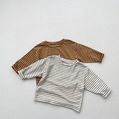 MyKids-USA® Kids Unisex Soft Comfortable Long Sleeves Striped Top
