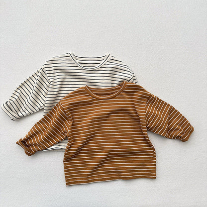 MyKids-USA® Kids Unisex Soft Comfortable Long Sleeves Striped Top