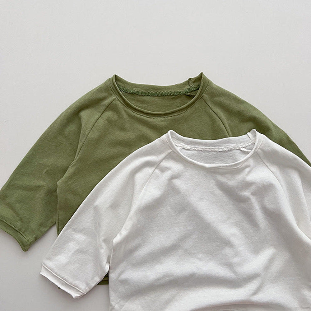 MyKids-USA® Kids Unisex Soft Comfortable Long Sleeves Solid Color Top