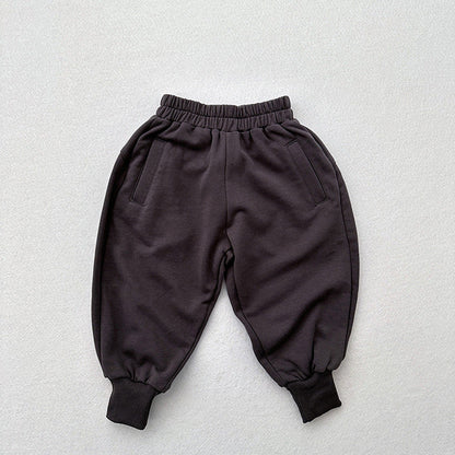 MyKids-USA® Sporty All-match Loose-fit Casual Wide-leg Sweatpants with Elastic Cuffs