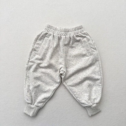 MyKids-USA® Sporty All-match Loose-fit Casual Wide-leg Sweatpants with Elastic Cuffs