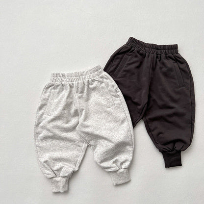 MyKids-USA® Sporty All-match Loose-fit Casual Wide-leg Sweatpants with Elastic Cuffs