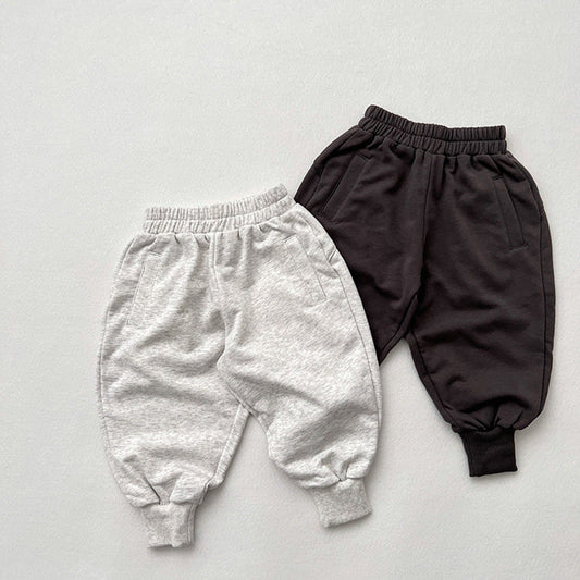 MyKids-USA® Sporty All-match Loose-fit Casual Wide-leg Sweatpants with Elastic Cuffs