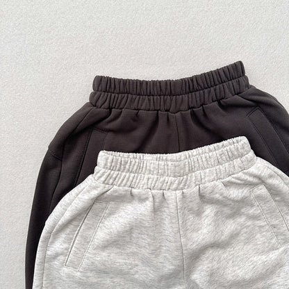 MyKids-USA® Sporty All-match Loose-fit Casual Wide-leg Sweatpants with Elastic Cuffs