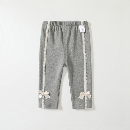 MyKids-USA® Casual Cute Girls Versatile Butterfly-Bows Attached Pants