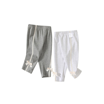 MyKids-USA® Casual Cute Girls Versatile Butterfly-Bows Attached Pants
