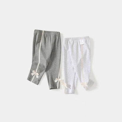 MyKids-USA® Casual Cute Girls Versatile Butterfly-Bows Attached Pants