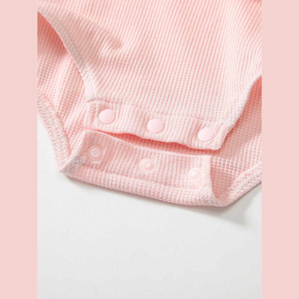 MyKids-USA® Baby Girls Flowers and Rabbits Pattern Pink bodysuit Bodysuits