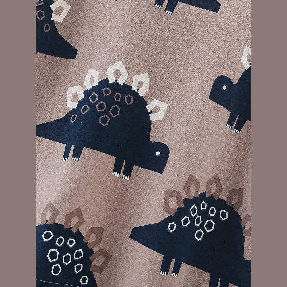 MyKids-USA® Baby Kids Unisex Cartoon Dinosaur Pattern T-shirt and Shorts Clothing Set