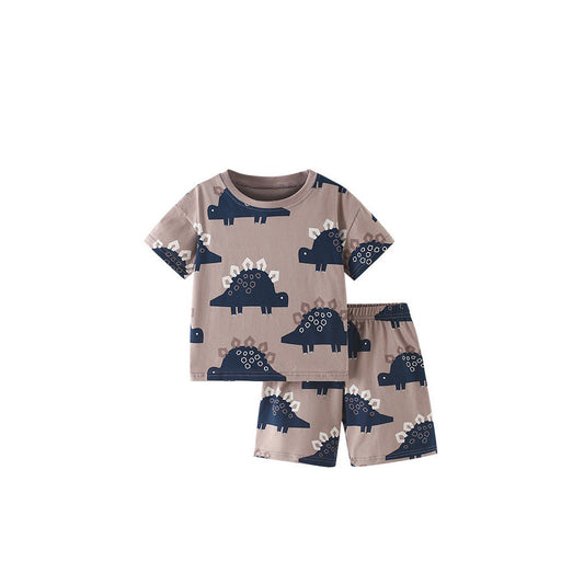 MyKids-USA® Baby Kids Unisex Cartoon Dinosaur Pattern T-shirt and Shorts Clothing Set