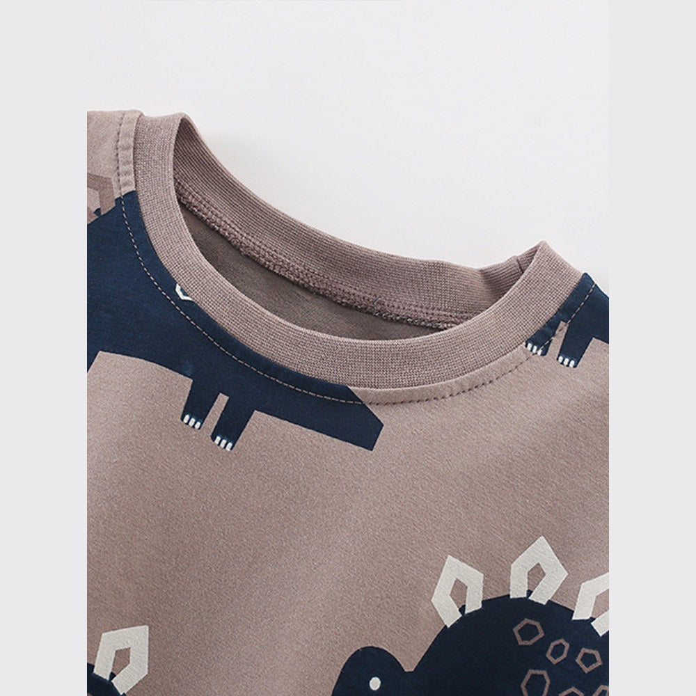 MyKids-USA® Baby Kids Unisex Cartoon Dinosaur Pattern T-shirt and Shorts Clothing Set