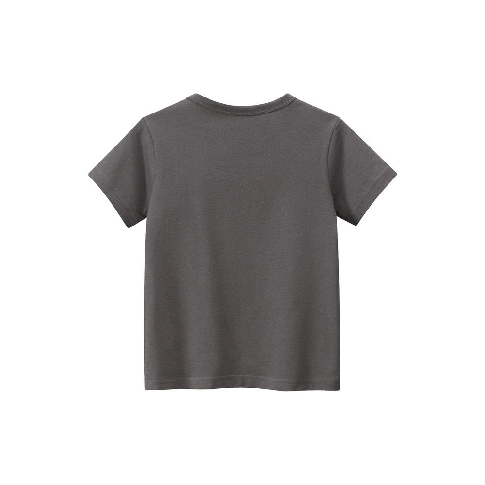 MyKids-USA® Boys’ Cartoon Scenery and Letters Print T-shirt in European and American Style