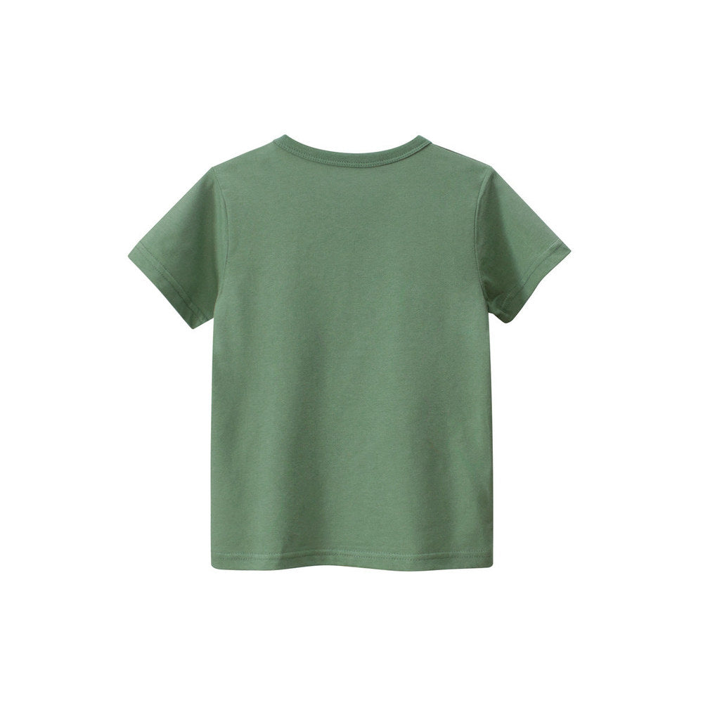 MyKids-USA® Boys’ Cartoon Scenery and Letters Print T-shirt in European and American Style