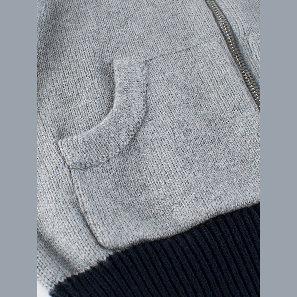MyKids-USA® European and American Style Boys’ Outerwear: Striped Long Sleeves Single Breasted Knitted Coat for Children