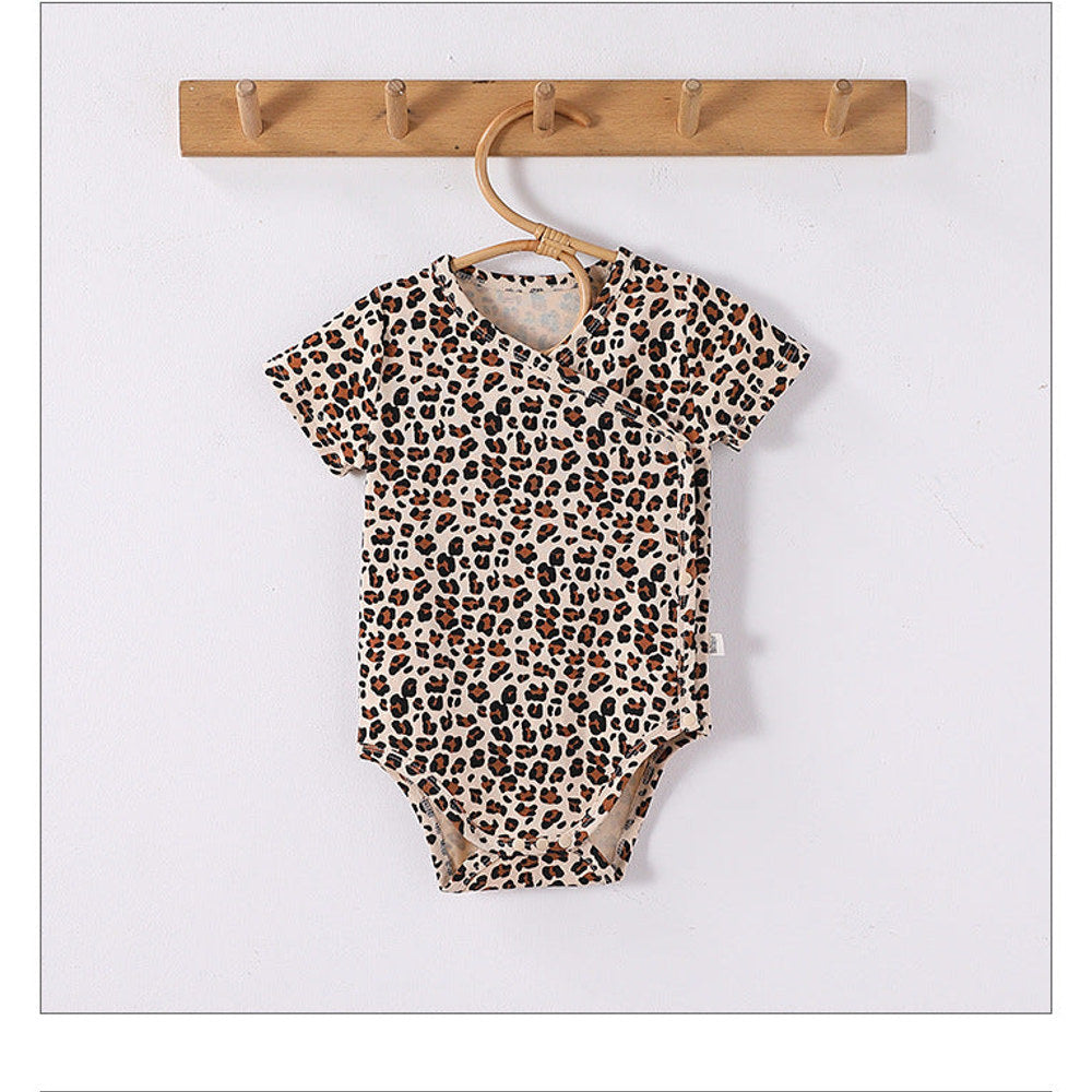 MyKids-USA® Baby Unisex Long Sleeves Leopard Pattern Rompers and bodysuit