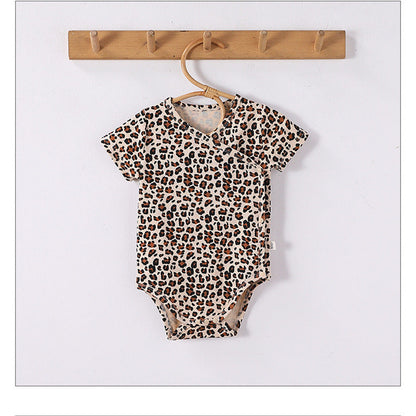 MyKids-USA® Baby Unisex Long Sleeves Leopard Pattern Rompers and bodysuit