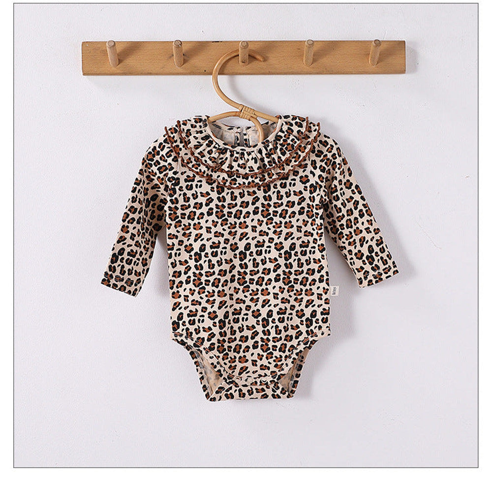 MyKids-USA® Baby Unisex Long Sleeves Leopard Pattern Rompers and bodysuit