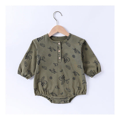 MyKids-USA® Baby Unisex Long Sleeves Simple Fruits Pattern bodysuit