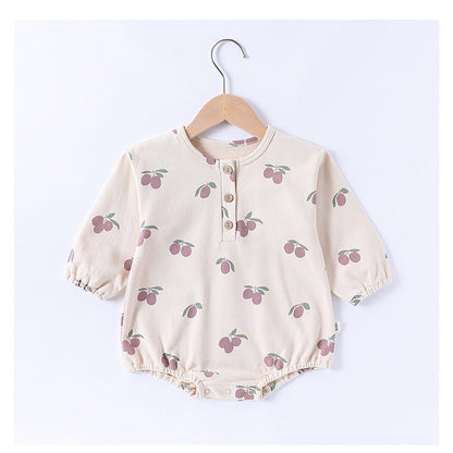 MyKids-USA® Baby Unisex Long Sleeves Simple Fruits Pattern bodysuit