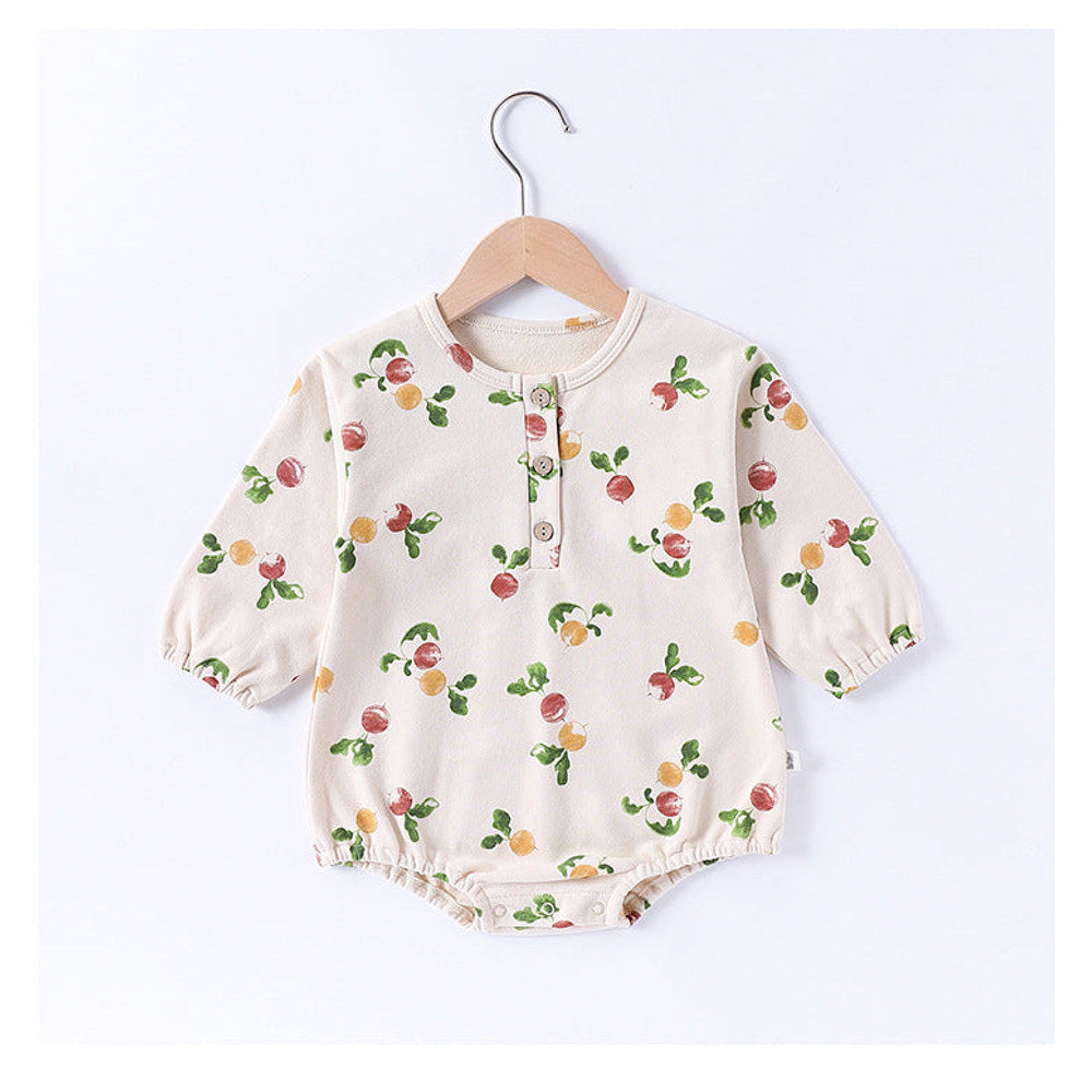 MyKids-USA® Baby Unisex Long Sleeves Simple Fruits Pattern bodysuit