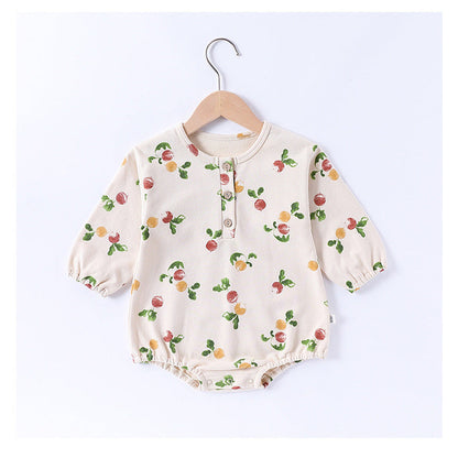 MyKids-USA® Baby Unisex Long Sleeves Simple Fruits Pattern bodysuit