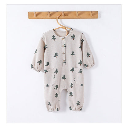 MyKids-USA® Baby Unisex Long Sleeves Waffle Grid and Simple Pattern Rompers
