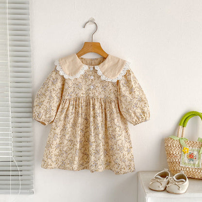 Spring Baby Girls French-style Floral Long-sleeved bodysuit and Dress – Princess Sister Matching