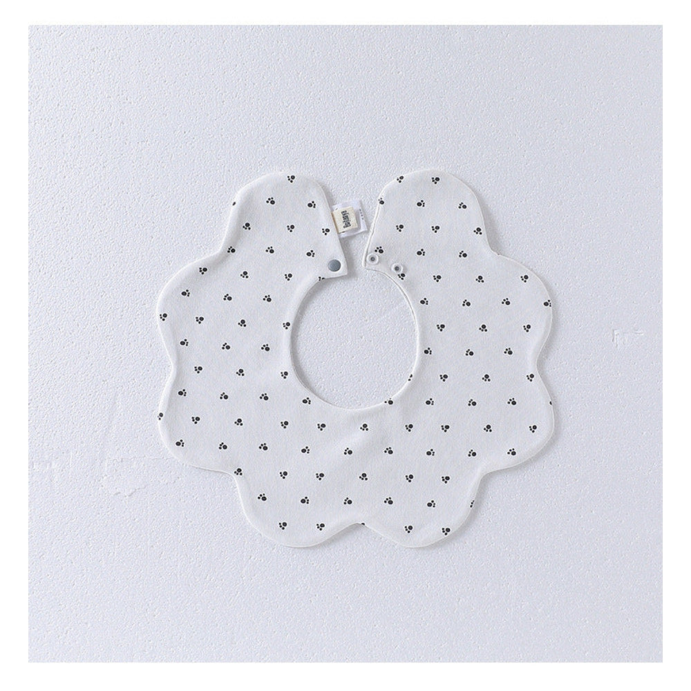 MyKids-USA® Adorable Simple Pattern Cotton Snap-on Flowers Shaped Bib