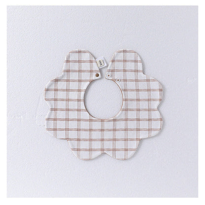MyKids-USA® Adorable Simple Pattern Cotton Snap-on Flowers Shaped Bib